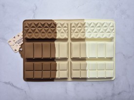 Molde silicona 6 tabletas o barras chocolate 